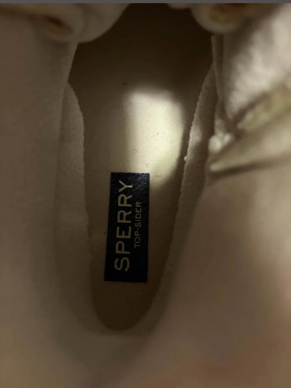 Sperry Tan and Cream Patterned Duck Boots